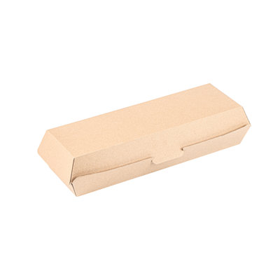 Bio Tek 11.3 x 3.4 x 2.8 Inch Rectangle Take Out Boxes, 100 Hinged Clamshell Containers - Disposable, Grease-Impermeable, Kraft Paper Takeaway Boxes, For Burgers, Sandwiches, Or More - Restaurantware