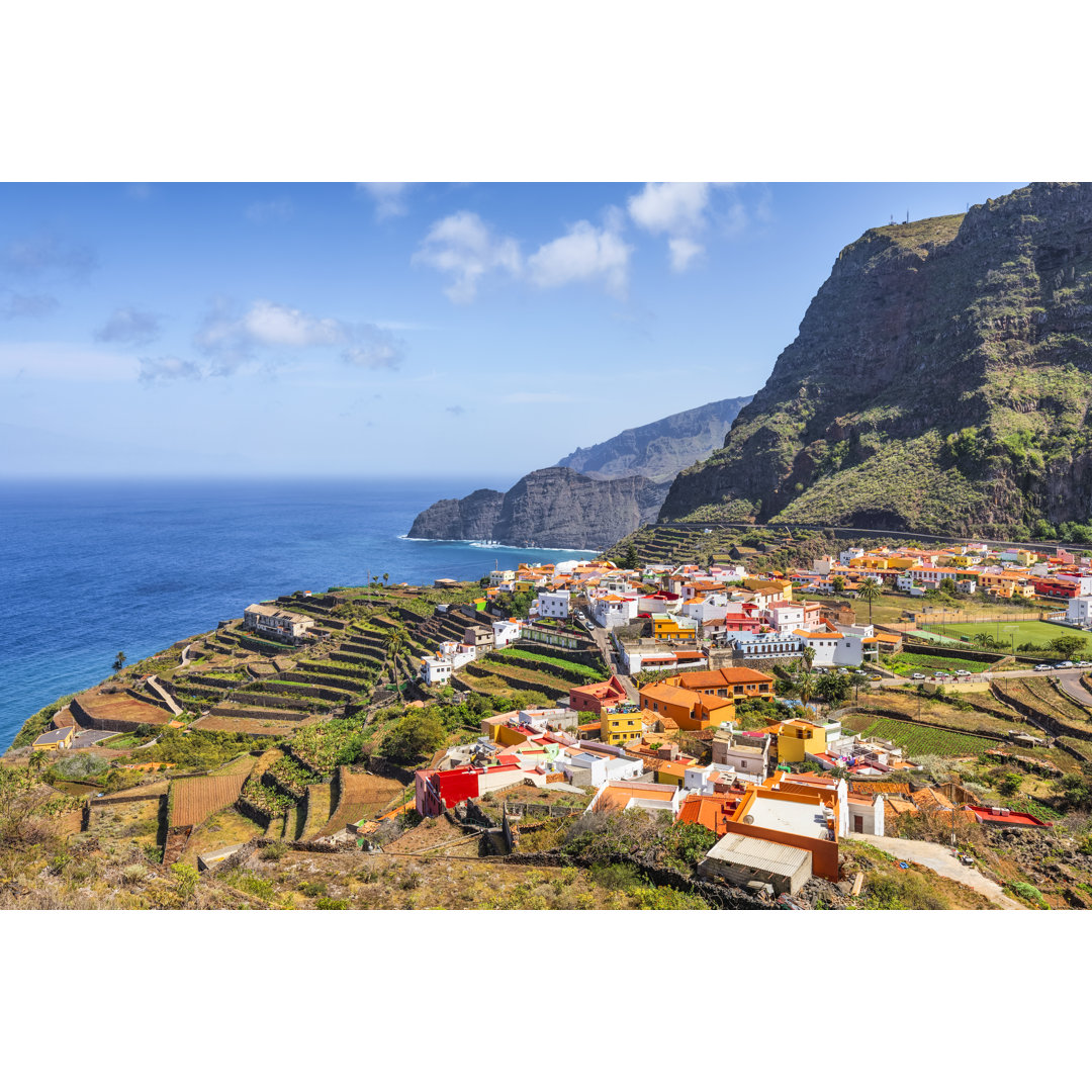 Ansicht des Dorfes Agulo von Cinoby - Leinwanddrucke