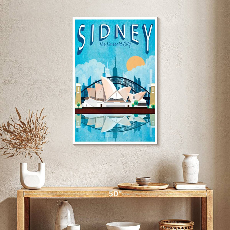 Sydney Sydney, affiche rétro, H 36 po x l 24 po