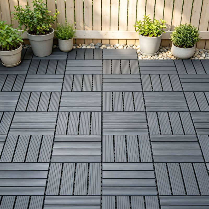Dalles de terrasse emboîtables en plastique