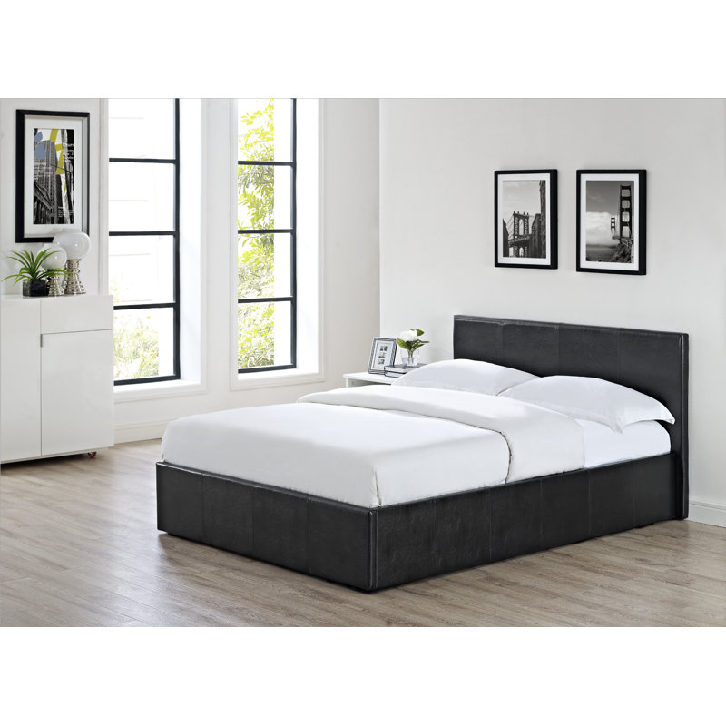 Lolita Upholstered Ottoman Bed, Single (3'), Black