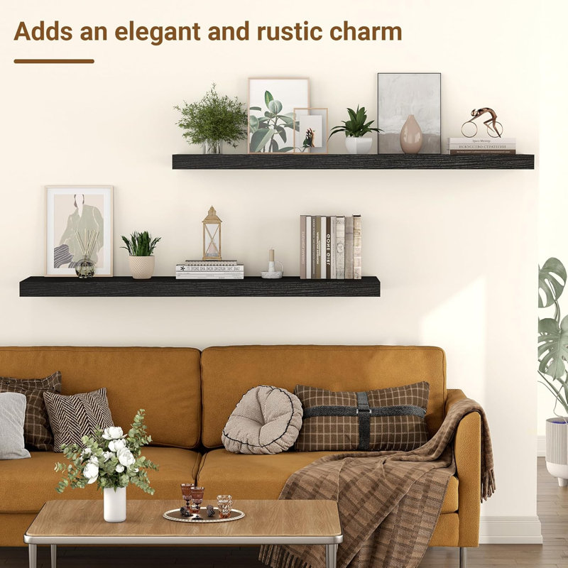 MDF Floating Shelf, Black