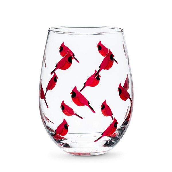 Louisville Cardinals Set of 2 Traditional White Wine Table Glasses