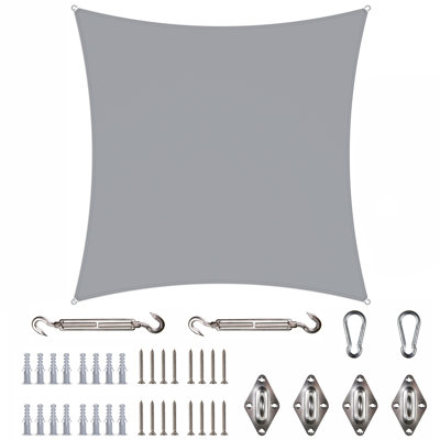 Toile d'ombrage carrée imperméable avec quincaillerie Colourtree