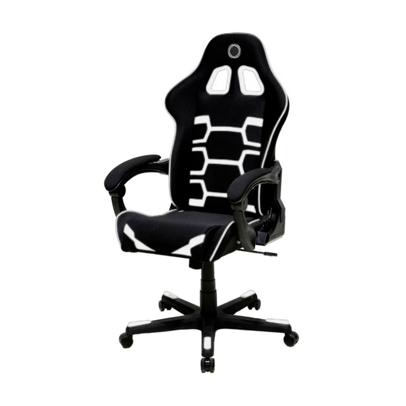 Nibio Adjustable Reclining Ergonomic Swiveling PC & Racing Game Chair, White