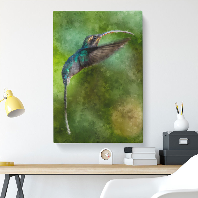 Green Hermit Hummingbird - Wrapped Canvas, 91cm H x 60cm W x 3cm D