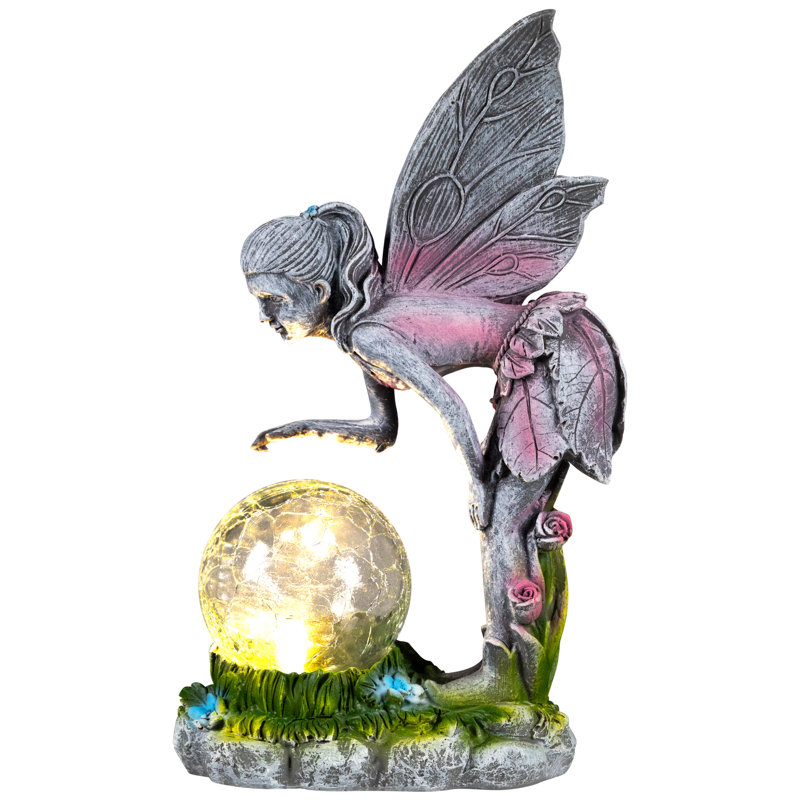 Statue de jardin d'extérieur solaire 11 po