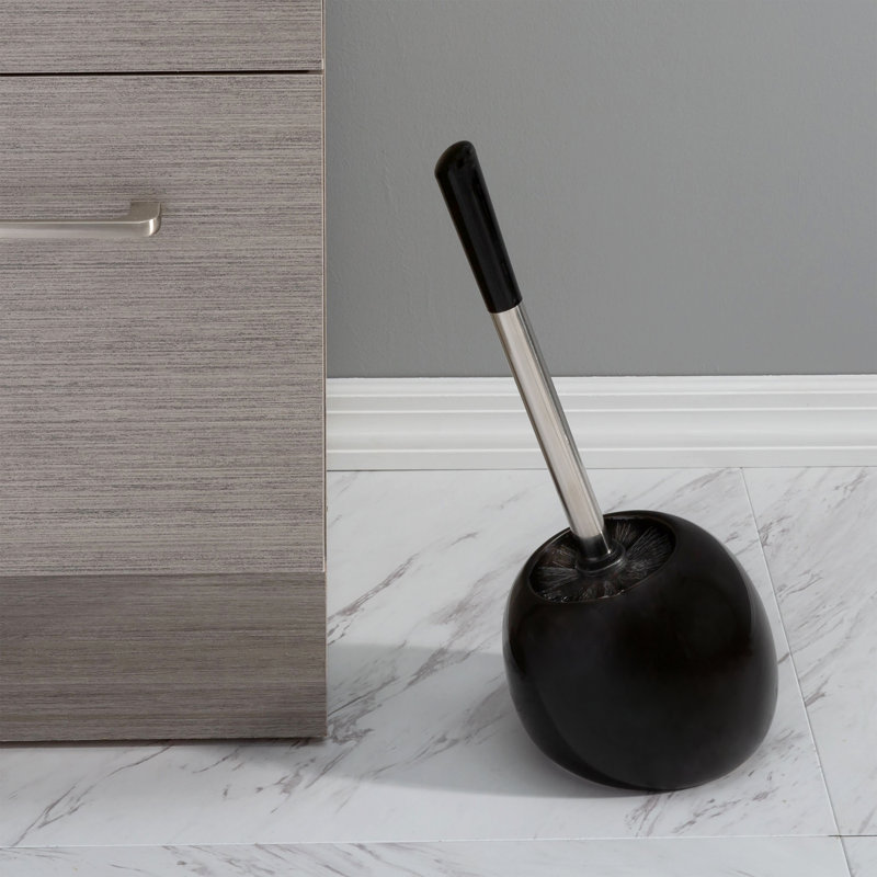 Bath Bliss Toilet Brush And Holder, Black