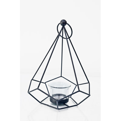 Porte-bougie en verre de 10,6 po