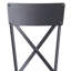 Ensemble de 2 chaises d'appoint Edina en tissu gris, chêne et finition sable noir