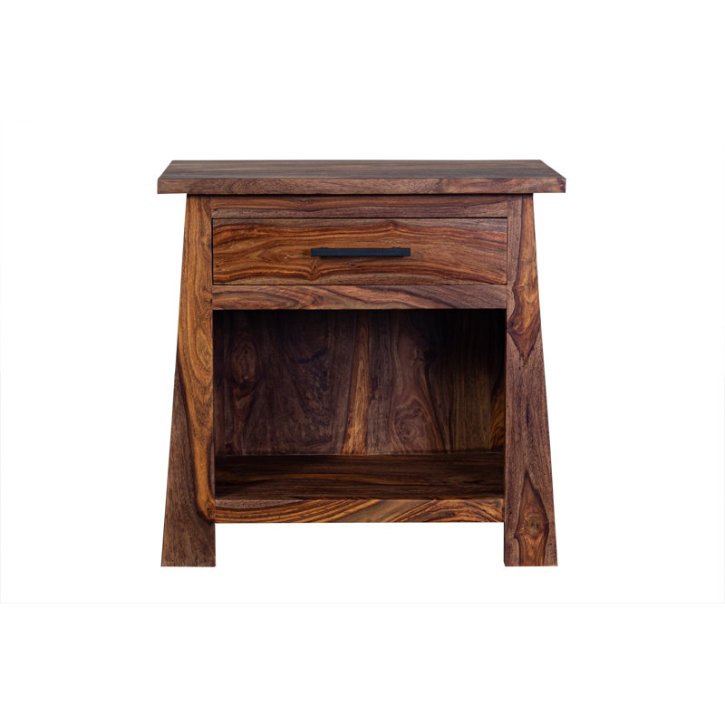 Ringgold 25.5'' W Solid Wood Nightstand, Dark Brown