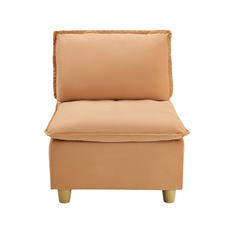 Upholstered Single Chair, Brown