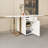 Folding Dining Table With Storage Rack And 2 Drawers