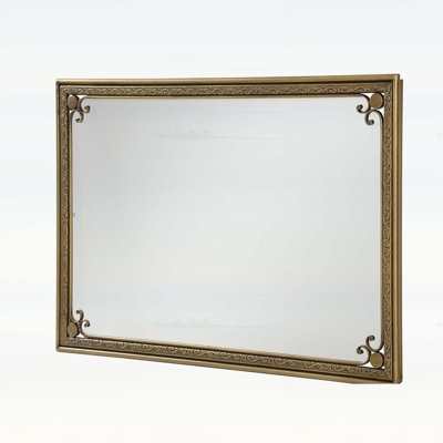 Gold Bathroom Vanity Mirror for Wall, 24x36 Inch, Modern Metal Framed Rectangular Mirror with Versatile Installation Options