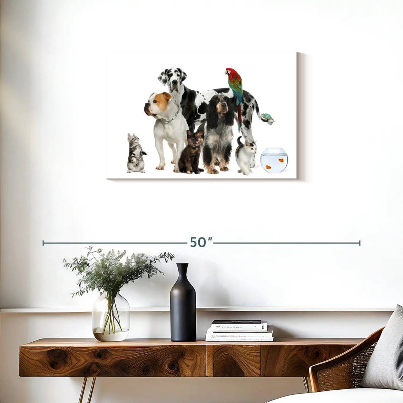 Groupe d'animaux de compagnie, H 20 po x l 30 po