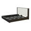 Lit oriental en tissu Clayten et finition espresso