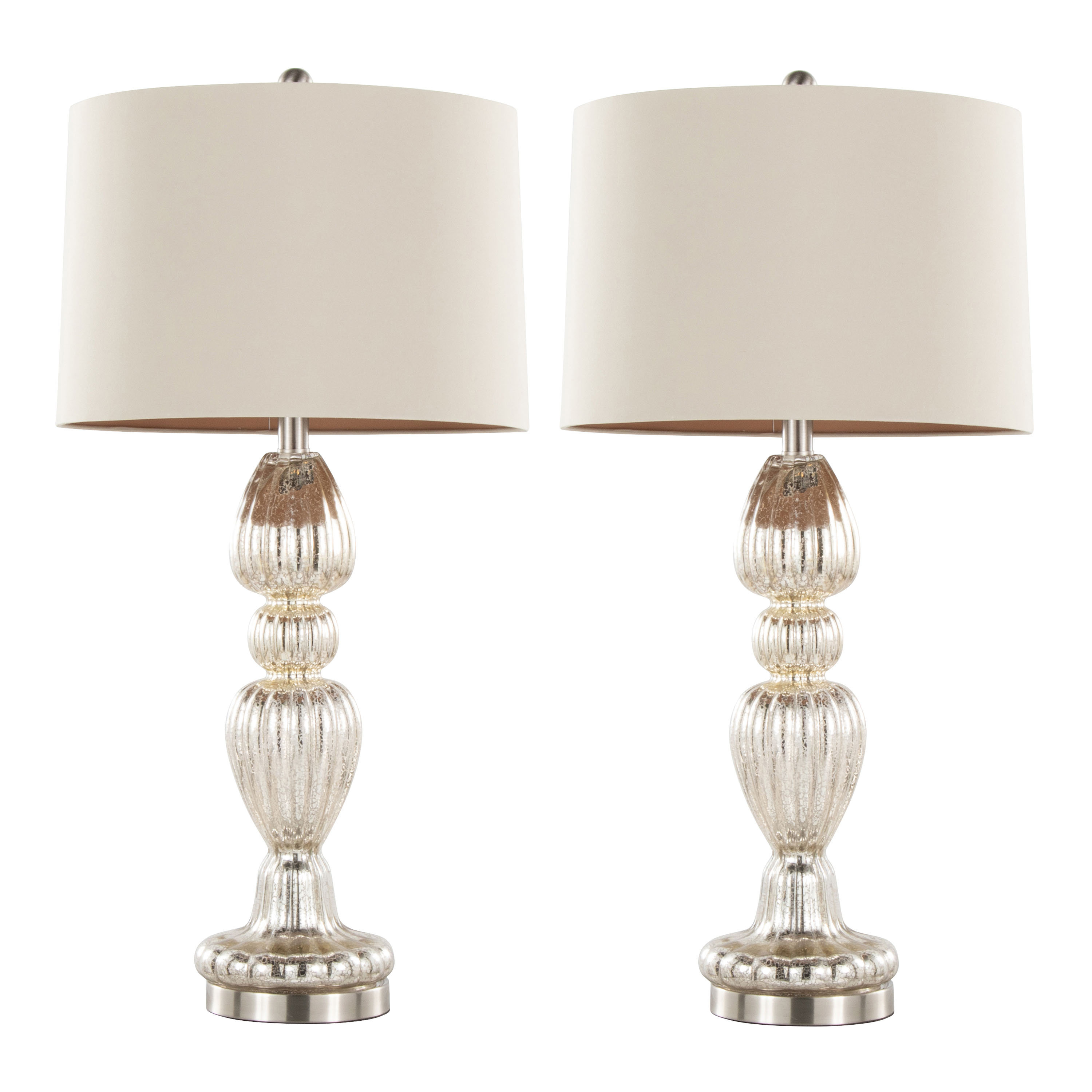 LumiSource Spade 30" Contemporary Glass Table Lamp Set of 2 | Wayfair