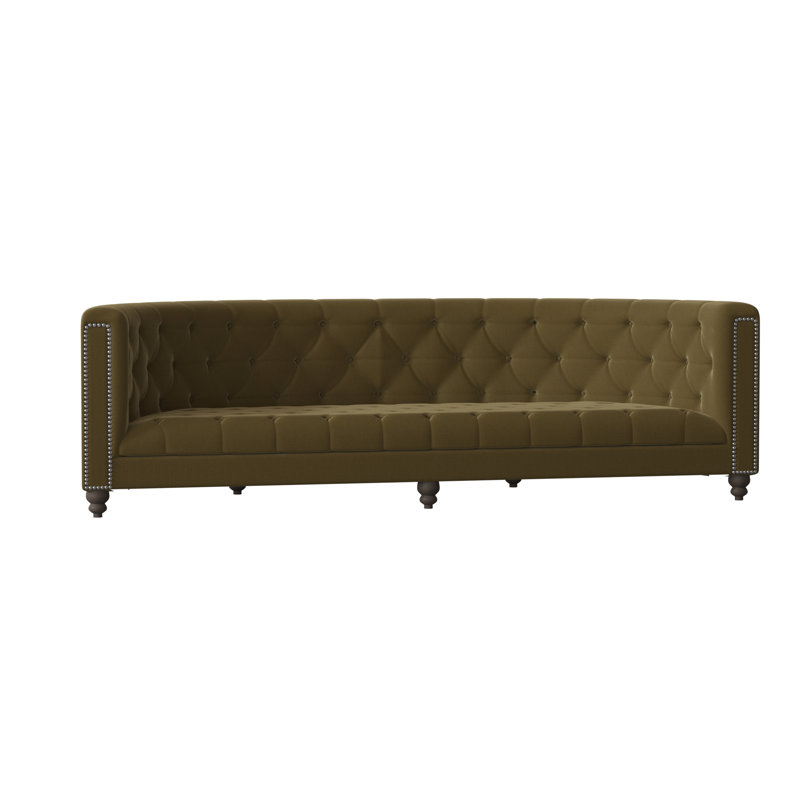 Canapé Sarah, Naturel, Nickel brillant, Olive Highlander
