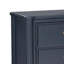 Table de chevet Alta, 2 tiroirs, USB A-C, bois massif bleu de Malte, 26 po