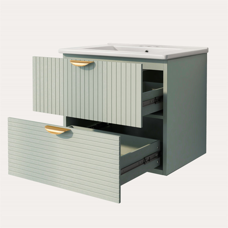 36 Base de meuble-lavabo mural simple 18 po 36, Vert
