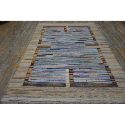 Antique Native American Flat Weave Rag Rug