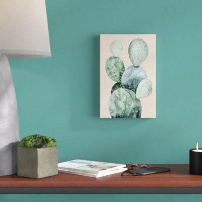 «Cactus on Coral II», peinture sur toile