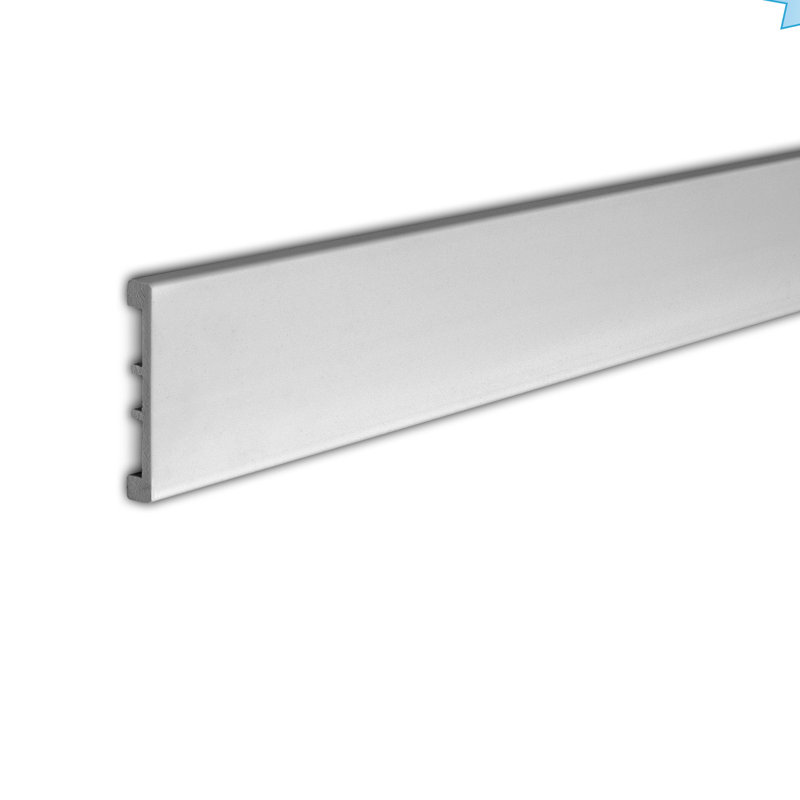 4 in x 5/8 in x 96 in Plain Recycled Polystyrene Base Moulding Pro Pack 64 LF (Set of 8)