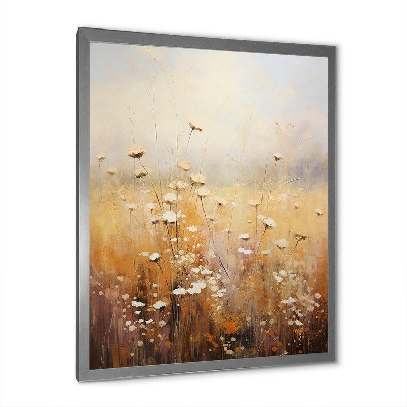 «Meadow Of Dreams II» sur toile, Cadre simple argenté, H 20 po x l 12 po x P 1 po