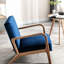 Fauteuil en velours bleu Mid Century Modern-1383071241