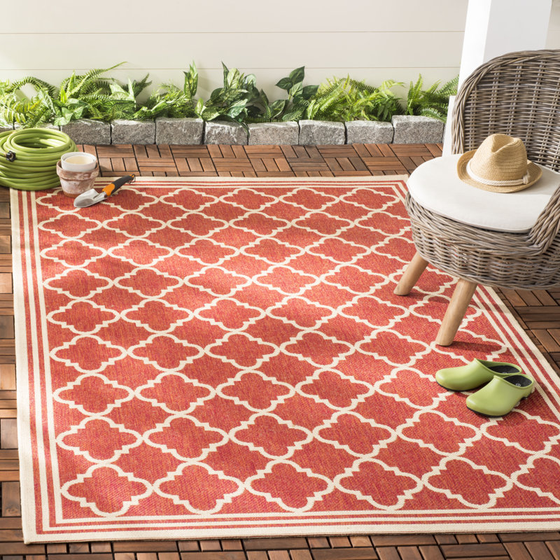 Adler Performance Geometric Indoor/Outdoor Area Rug, Rectangle 6'7" x 9'2"