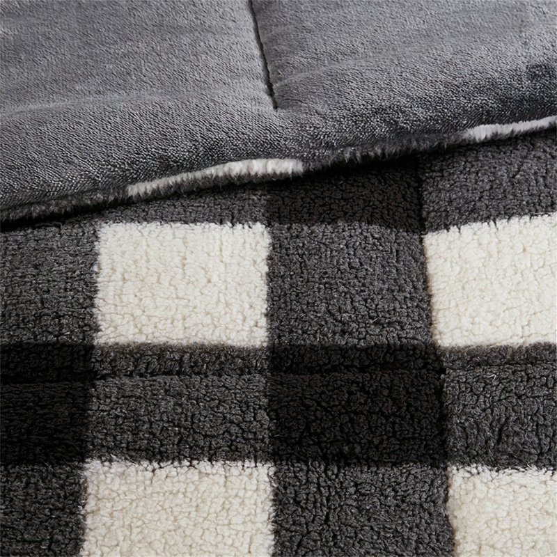 Ensemble d'édredon en duvet synthétique Sherpa