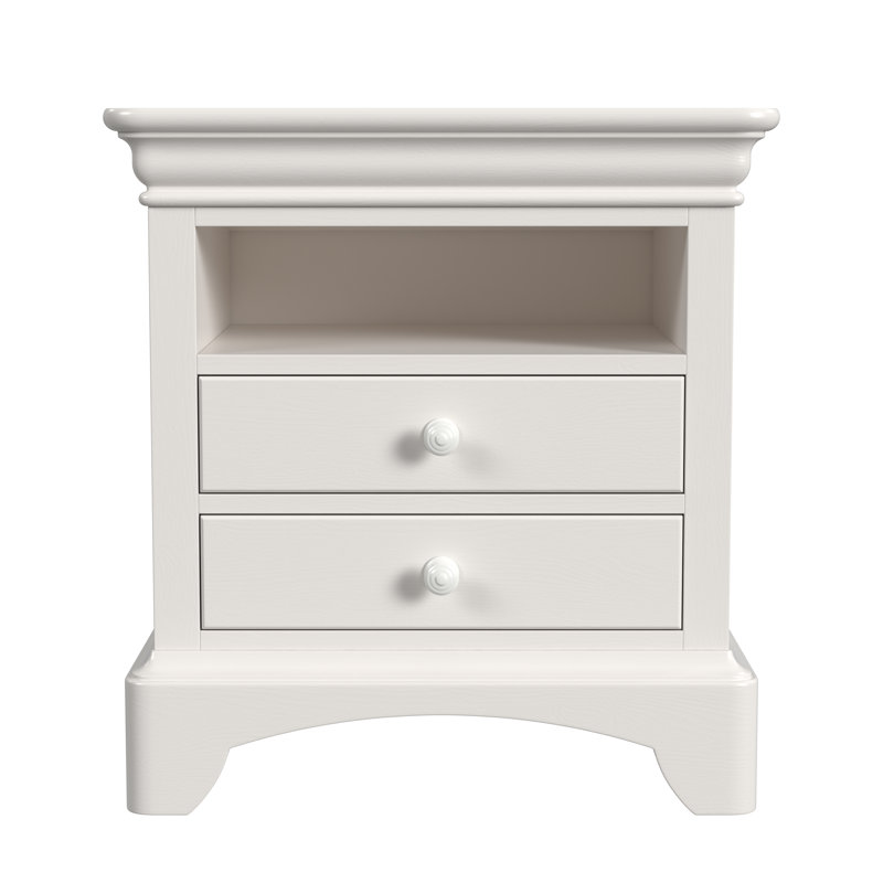 Neopolitan 2-drawer Nightstand Creamy White, Creamy White