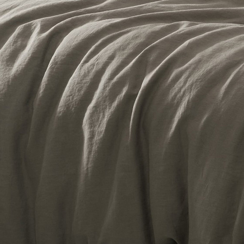 Ensemble de housse de couette et insert 4 pièces en microfibre, Grand, Gris anthracite