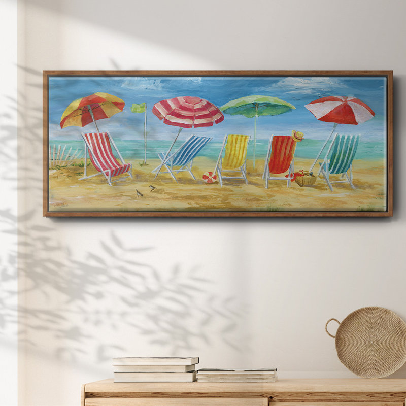 Bright Beach Chairs- Framed Canvas
