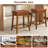Saddle Bar Stools With Pu Leather Seat Solid Rubber Wood Frame Footrest-743857690-743857695