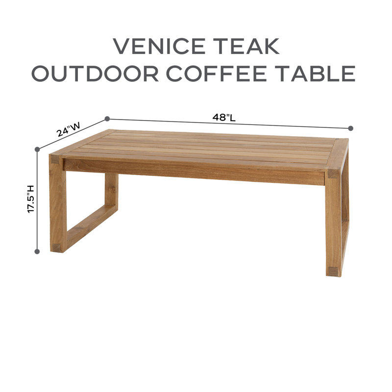 Venice Teak 8 Piece Deep Seating Group With Coffee Table, Cocoa