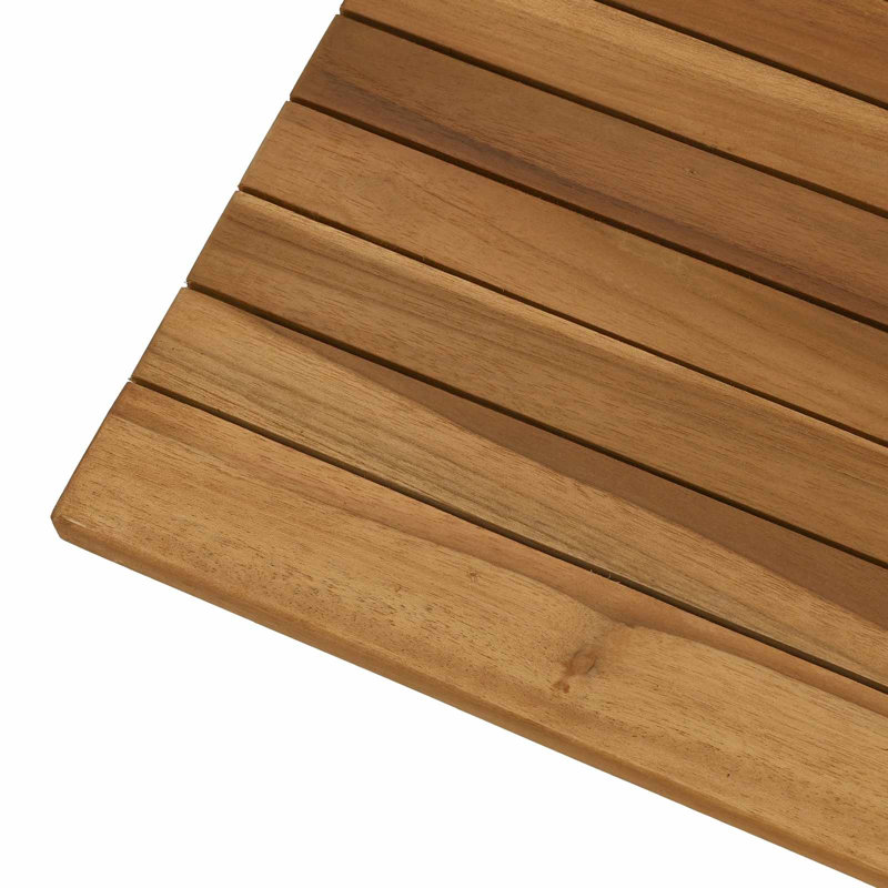  Table Top Natural Solid Teak Wood Home Furniture Garden Dining Surface, 3.5cm H x 60cm W x 60cm D