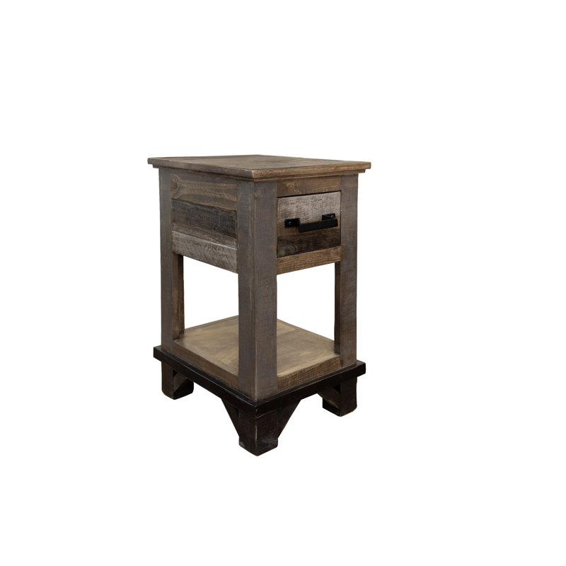 Loft Brown End Table with Storage