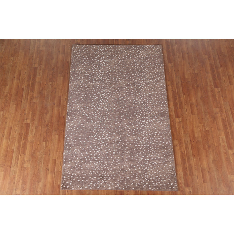 Tapis brun marocain moderne 5 x 8