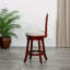 Tabouret pivotant à dossier en X de 30 po de hauteur bar, finition cerisier, siège en tissu beige-2111244391-2111244390