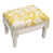 Mélange de lin moutarde à motif floral jaune