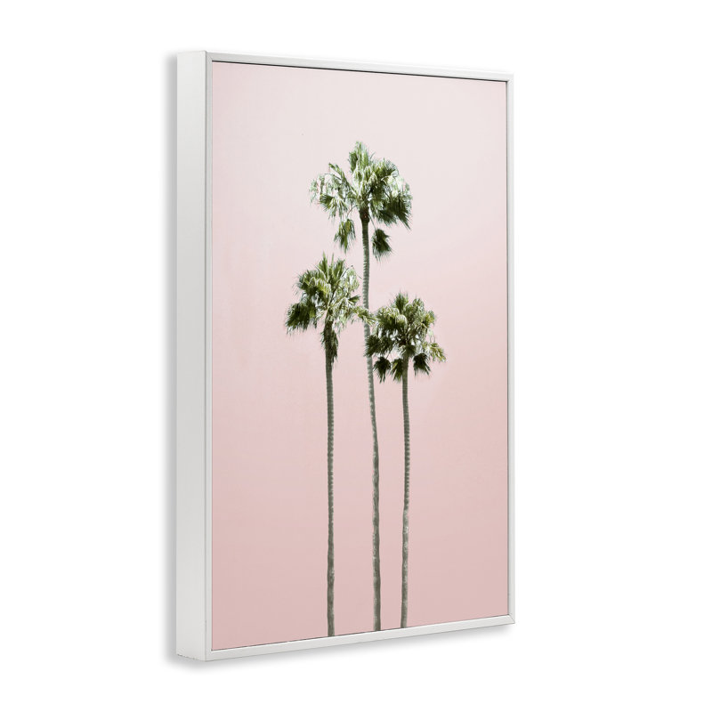 «Palm Getaway over Pink», estampe numérique, design par Natalie Carpentieri, H 30 po x l 20 po