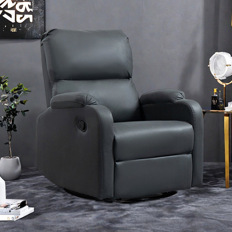 Fauteuil inclinable rotatif et fonctionnel Vanwinkle, Gris foncé