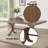 Gray Oak Finish Dining Table (With Leaf)