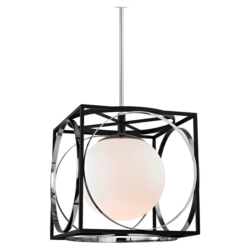 Wadsworth 1 - Light Pendant, 18.5" H X 17.75" W X 17.75" D, Polished Nickel