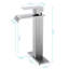 Robinet pour salle de bain à poignée simple en nickel brossé, avec débit de 1,2 gallon par minute, bonde escamotable, pour une longue durée de vie-124464705