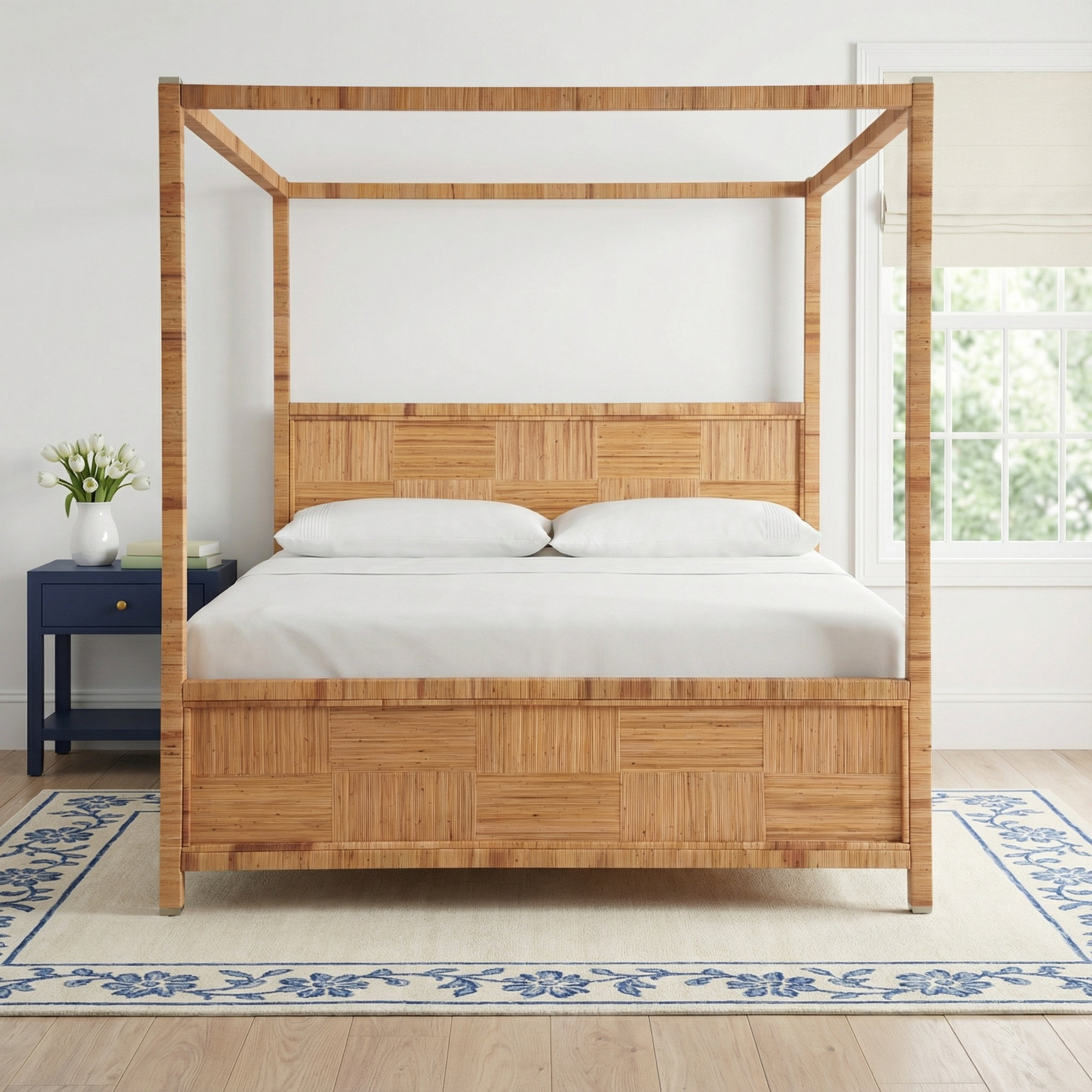 Rosalie Woven Canopy Bed, Queen