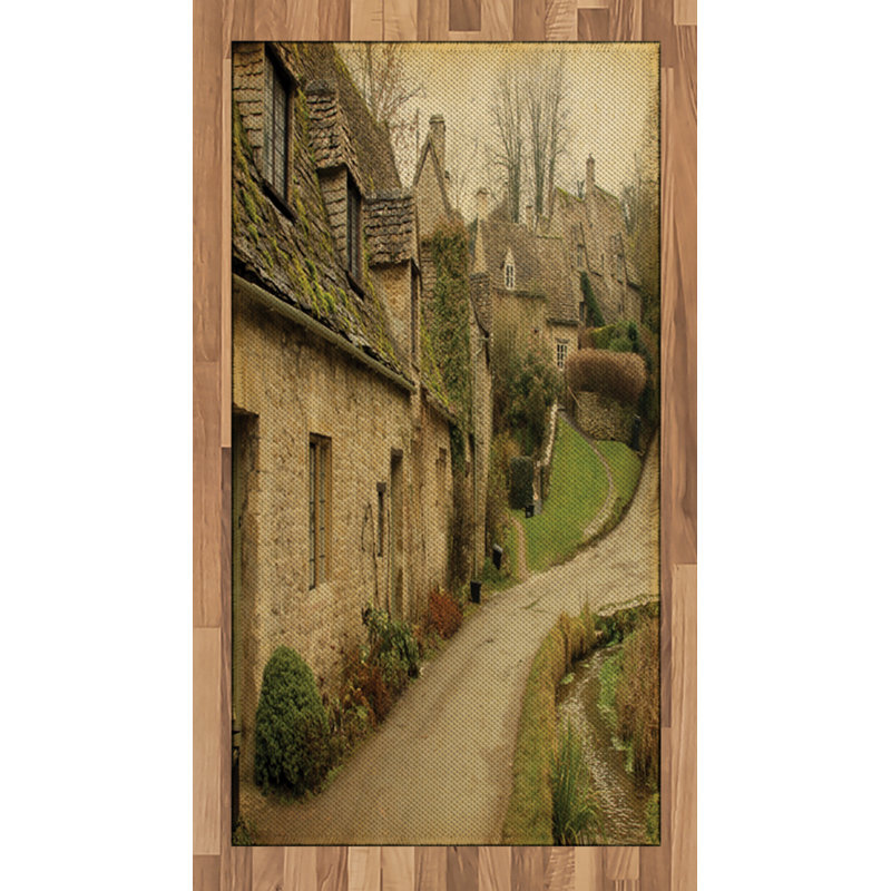 European Farm House High Density Long Fiber Poly Threads Decorative Area Rug Carpet, Rectangle 2'7" x 5'