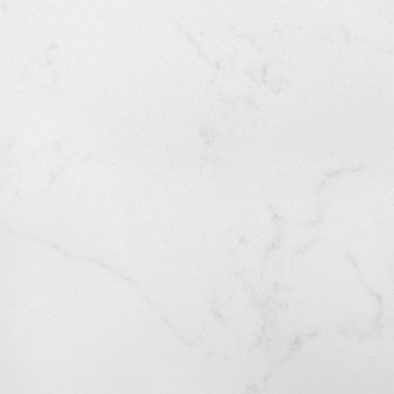 Plan de toilette en quartz blanc de Carrare de 63,5 cm (25 po) avec lavabo et dosseret
