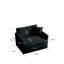 Fauteuil Comfy en chenille noire - Assemblage simple et respirant